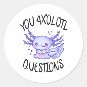 Adesivo Perguntas axolotl