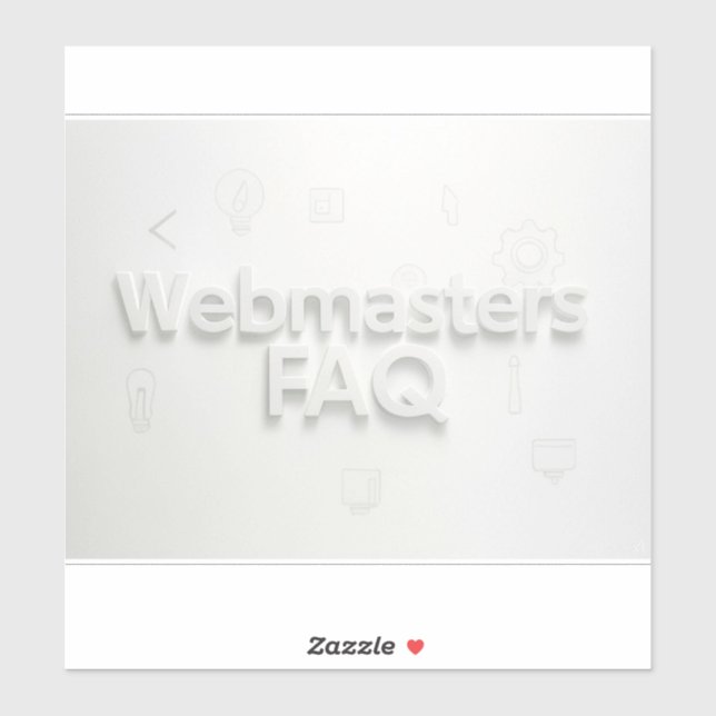 Adesivo Perguntas frequentes sobre webmasters (Folha)