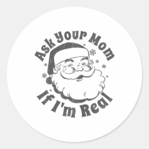Adesivo Pergunte à sua mãe se eu sou Papai Noel de verdade