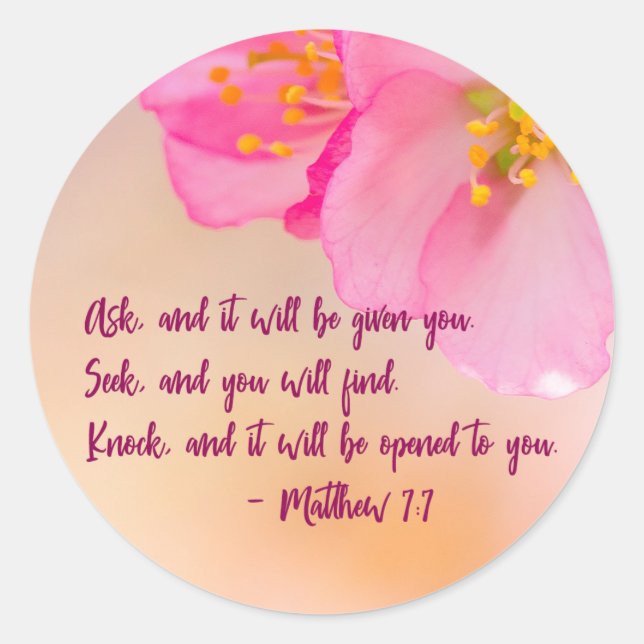 Adesivo Pergunte, E Será Cristão Inspirador Floral (Frente)