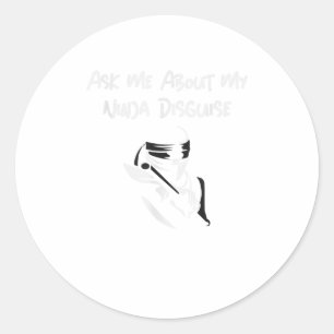 Adesivo Pergunte-Me Sobre A Minha Camiseta engraçada Disfa