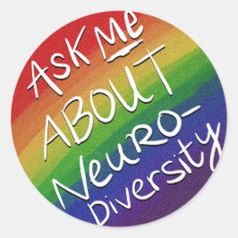 Adesivo Pergunte-me sobre a neurodiversidade
