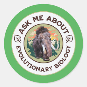 Adesivo Pergunte-me sobre Biologia Evolutiva Mamute Lanudo