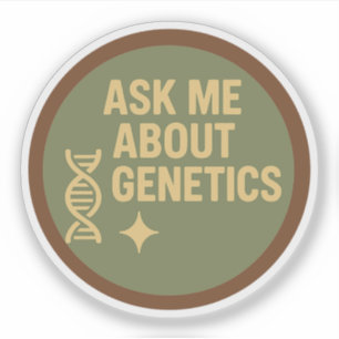 Adesivo Pergunte-me sobre Genética