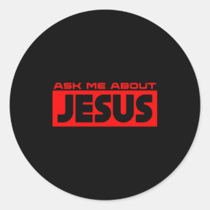 Adesivo Pergunte-me Sobre Jesus Fé Cristã Evangelho Cristã