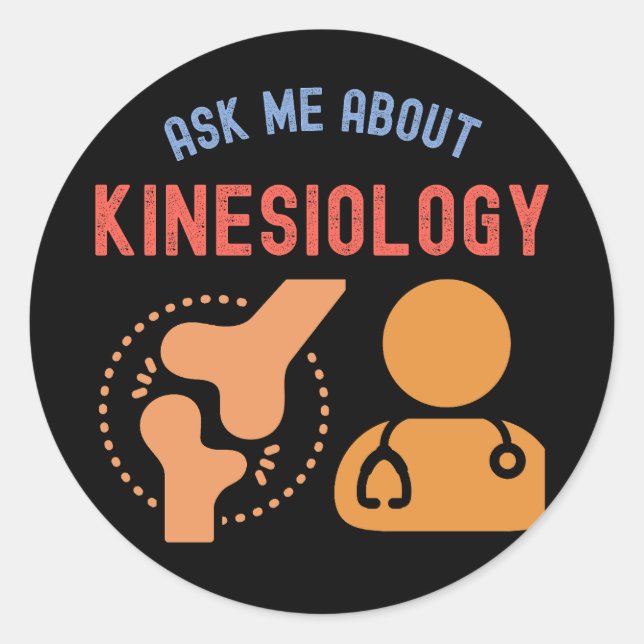 Adesivo Pergunte-Me Sobre Kinesiologia, Kinesiologista (Frente)