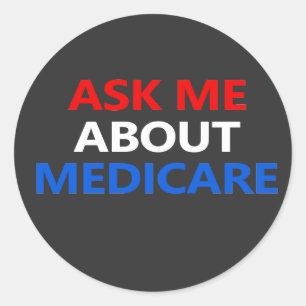 Adesivo Pergunte-me sobre Medicare