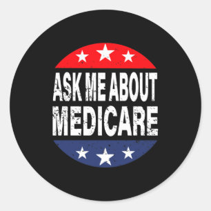 Adesivo Pergunte-me sobre o Agente de Seguro Medicare Corr