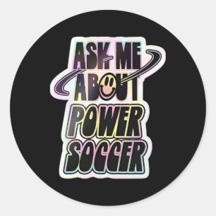 Adesivo Pergunte-me sobre o Design Divertido do Power Socc