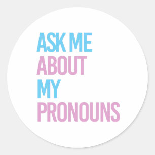 Adesivo Pergunte-me sobre os meus pronomes