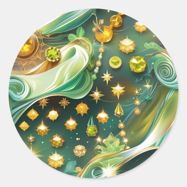 Adesivo Peridoto Citrino Celestial Lua Luminoso (Frente)