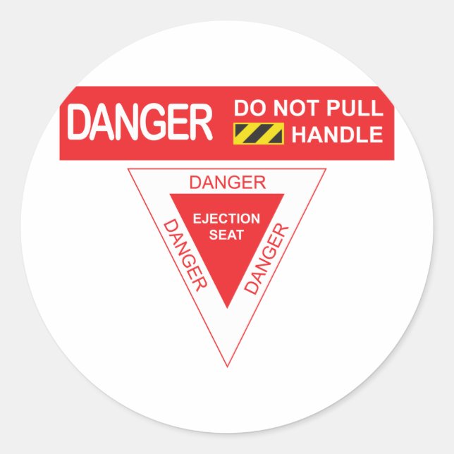 Adesivo Perigo da aeronave (Frente)