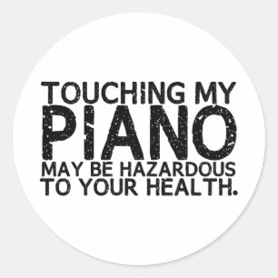 Adesivo Perigo de Piano