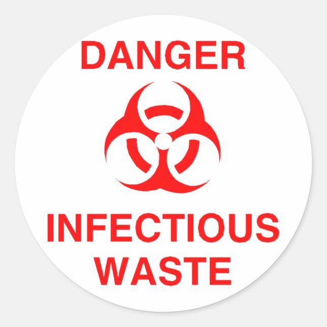 Adesivo Perigo De Resíduos Infecciosos (Frente)