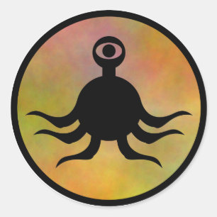 Adesivo Perigo do monstro do tentáculo