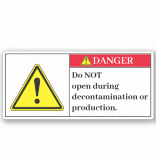 Adesivo Perigo Não Abrir Rótulo