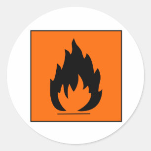 Adesivo Perigo Sinalizador de Aviso Muito Inflamável Queim