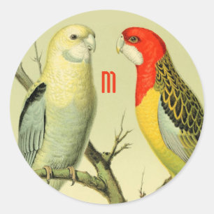 Adesivo Periquitos de safra - monogramas