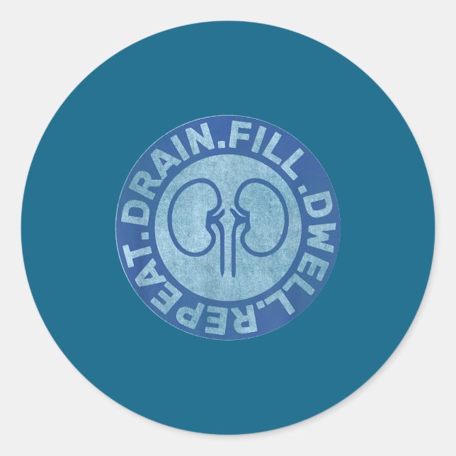 Adesivo Peritoneal Dialysis Nurse Funny Quote - Black, Uni (Frente)