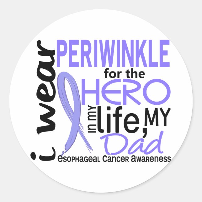 Adesivo Periwinkle Para O Cancer Esofágico Hero 2 Pai (Frente)