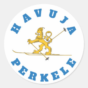 Adesivo Perkele de Havuja - suomileijona do hiihtävä