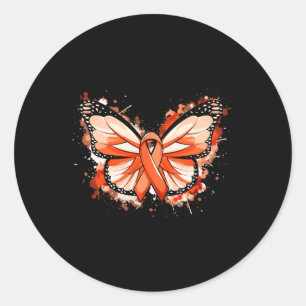 Adesivo Permissão de Consciência Borboleta Laranja Fita
