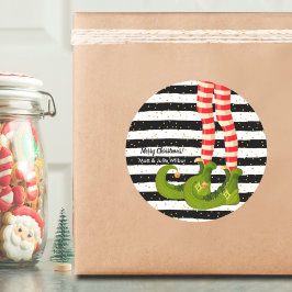 Adesivo Pernas de Elf em faixas brancas e pretas