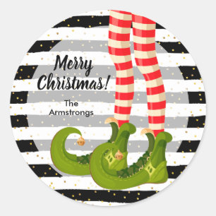 Adesivo Pernas de Elfo Feliz Natal