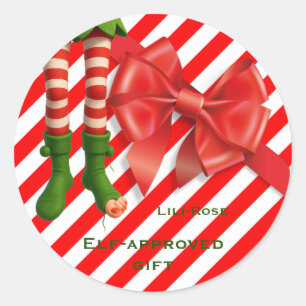 Adesivo Pernas Divertidas de Elfo Natal Travessuras do P