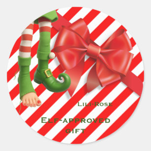 Adesivo Pernas Divertidas de Elfo Natal Travessuras do P