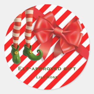 Adesivo Pernas Divertidas de Elfo Natal Travessuras do P