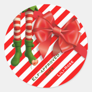 Adesivo Pernas Divertidas de Elfo Natal   Travessuras do P