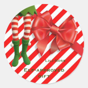 Adesivo Pernas Divertidas de Elfo Natal Travessuras do P