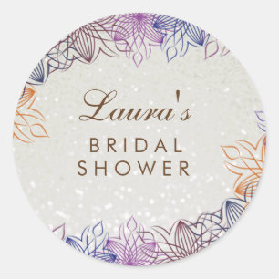 Adesivo Pérola Floral Laranja Cor-de-Rosa-chá de panela