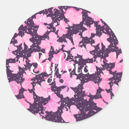 Adesivo Pérolas de Flor de Pintura, Acrínicas, Rosa