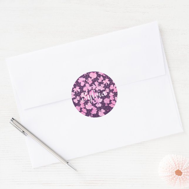 Adesivo Pérolas de Flor de Pintura, Acrínicas, Rosa (Envelope)