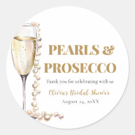 Adesivo Pérolas Douradas Elegantes e Chá de panela Prosecc