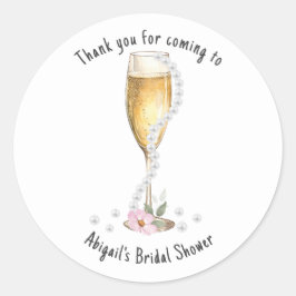 Adesivo Pérolas e Chá de panela Prosecco Obrigado