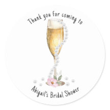 Pérolas e Prosecco Chá de Noiva Obrigada