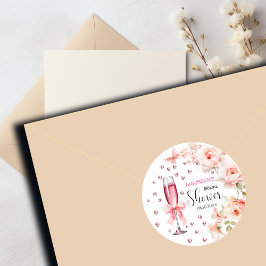 Adesivo Pérolas e Prosecco Rosas Rosa Poeira Chuveiro de N