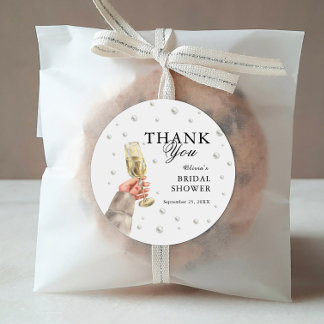 Adesivo Pérolas Elegantes e Brunch de Chá de Panela com Pr