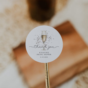 Adesivo Pérolas Elegantes e Chá de Bebida Bridal Prosecco