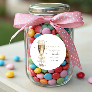 Adesivo Pérolas & Prosecco  Chás de noiva