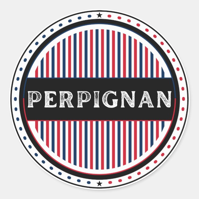 Adesivo Perpignan City Pride Emblem – French Identity (Frente)
