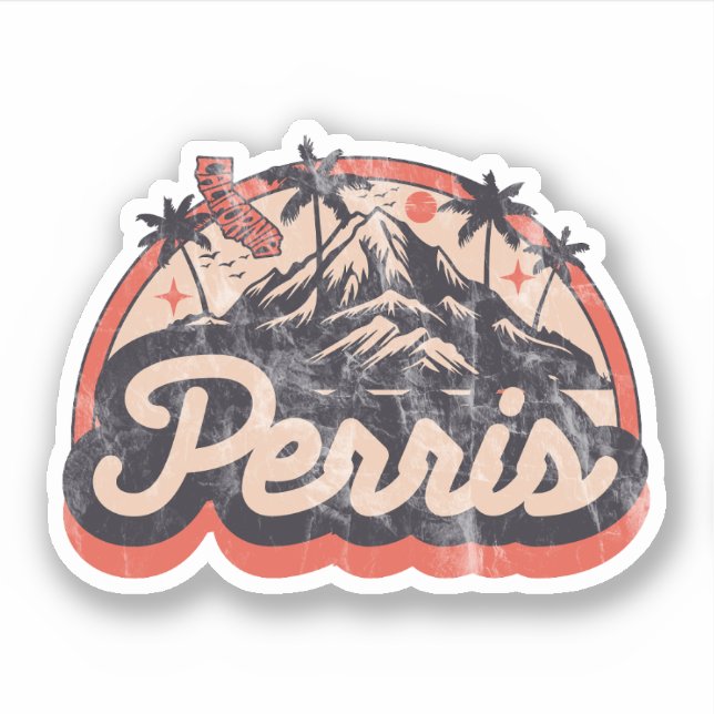 Adesivo Perris, Califórnia (Frente)