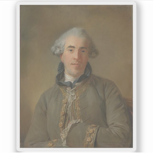 Adesivo Perronneau - Retrato de Théophile Van Robais (Frente)