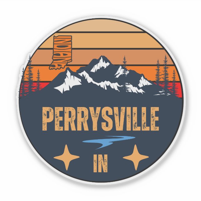 Adesivo Perrysville, Indiana (Frente)