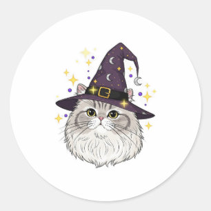 Adesivo Persa Testemunha - Halloween De Gato Persa Fluffy