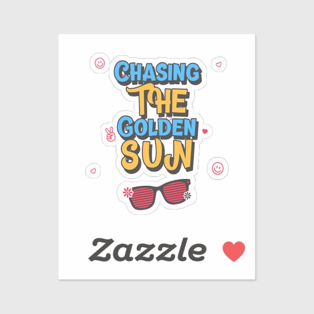 Adesivo Perseguindo o Sol do Ouro (Folha)