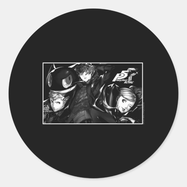 Adesivo Persona 5 Caracteres No Retângulo (Frente)